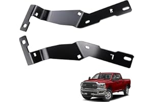 Hood Hinge LED Light Pod Mount Bracket Driver Side & Passenger Side 2Pcs Compatible with Dodge Ram 2500/3500 (2019 2020 2021 