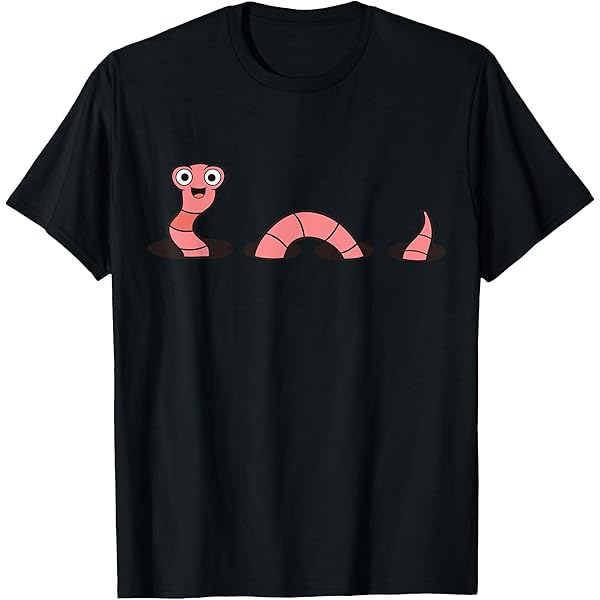 Amazon.com: Worm in A Pocket Cute Red Wiggler Worm T-Shirt
