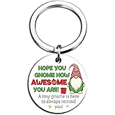 Lelekdo Gnomes Gifts for Women Birthday Christmas Gnome Gifts for Girls Inspirational Gnomes Keychain Jewelry for Women Stocking Stuffers for Teen Girls