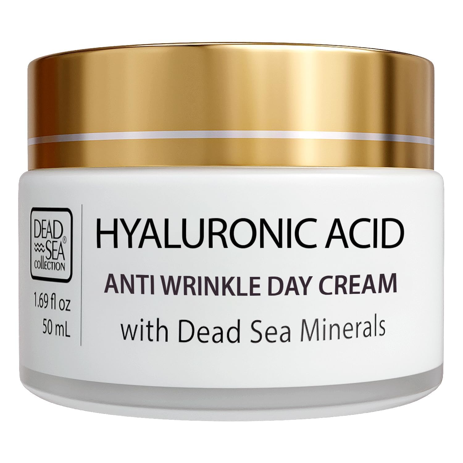 Dead Sea Collection Moisturising Day Face Cream with Hyaluronic Acid – Nourishing Facial Moisturiser with Dead Sea Minerals for Women and Men – All Skin Types (50 ml)