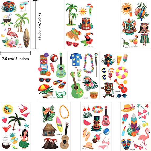 6 Hawaiian+Temporary+Tropical+Decoration+Supplies