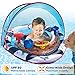 SwimSchool Lil’ Mariner Fabric Baby Pool Float, Baby Boat with Adjustable Safety Seat, Splash and Play Activity Center, Extra-Wide Inflatable Pool Float with Canopy UFP50, 6 to 24 Months, Blue