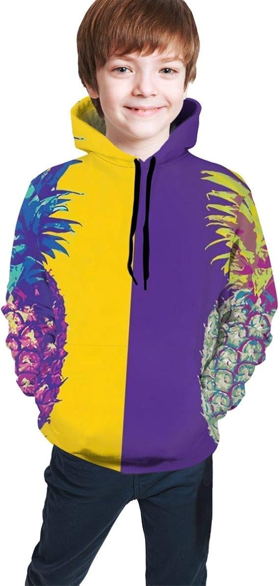 Amazon Rainbow Pineapple パーカー プルオーバー キッズ ジャージ ダンス 運動着 スポーツウェア カジュアル 春 秋 冬 防寒 可愛い 男の子 女の子 小学生 中学生 高中生 メンズ レディース服 トレーナー パーカー 通販