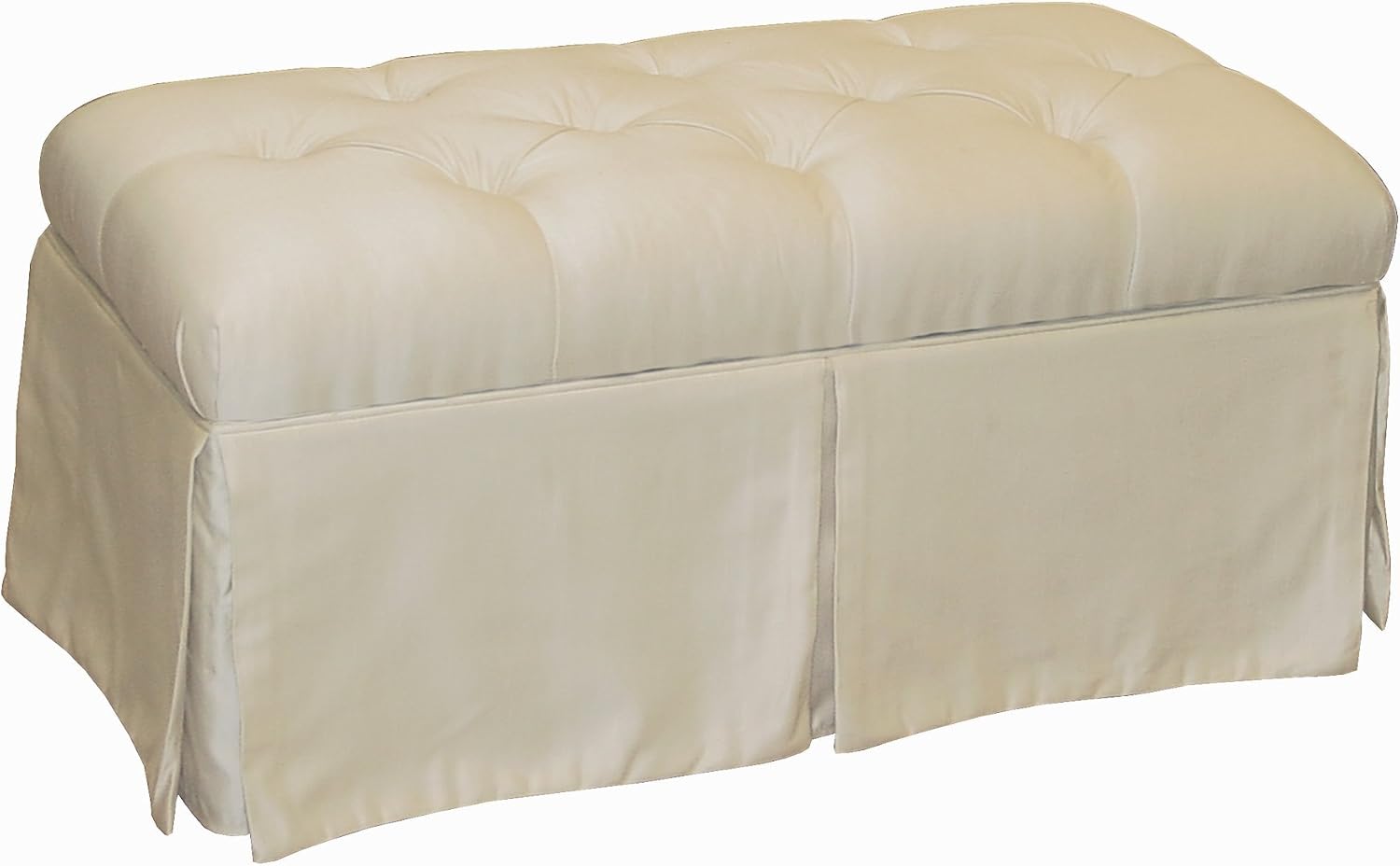 Surrey Skirted Tufted Storage Bench By Skyline Furniture In Lilac Shantung Amazon Ca Home Kitchen