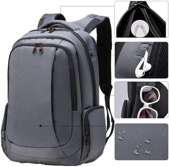 Shs Bolsa De Mochila Para Portatil 15 6 17 Pulgadas De Grosor Impermeable Para Mujer De Negocios Mochila Para Portatil Mochila Escolar De Viajes De Trabajo Marron Mochilas Para Portatiles Y Netbooks Equipaje
