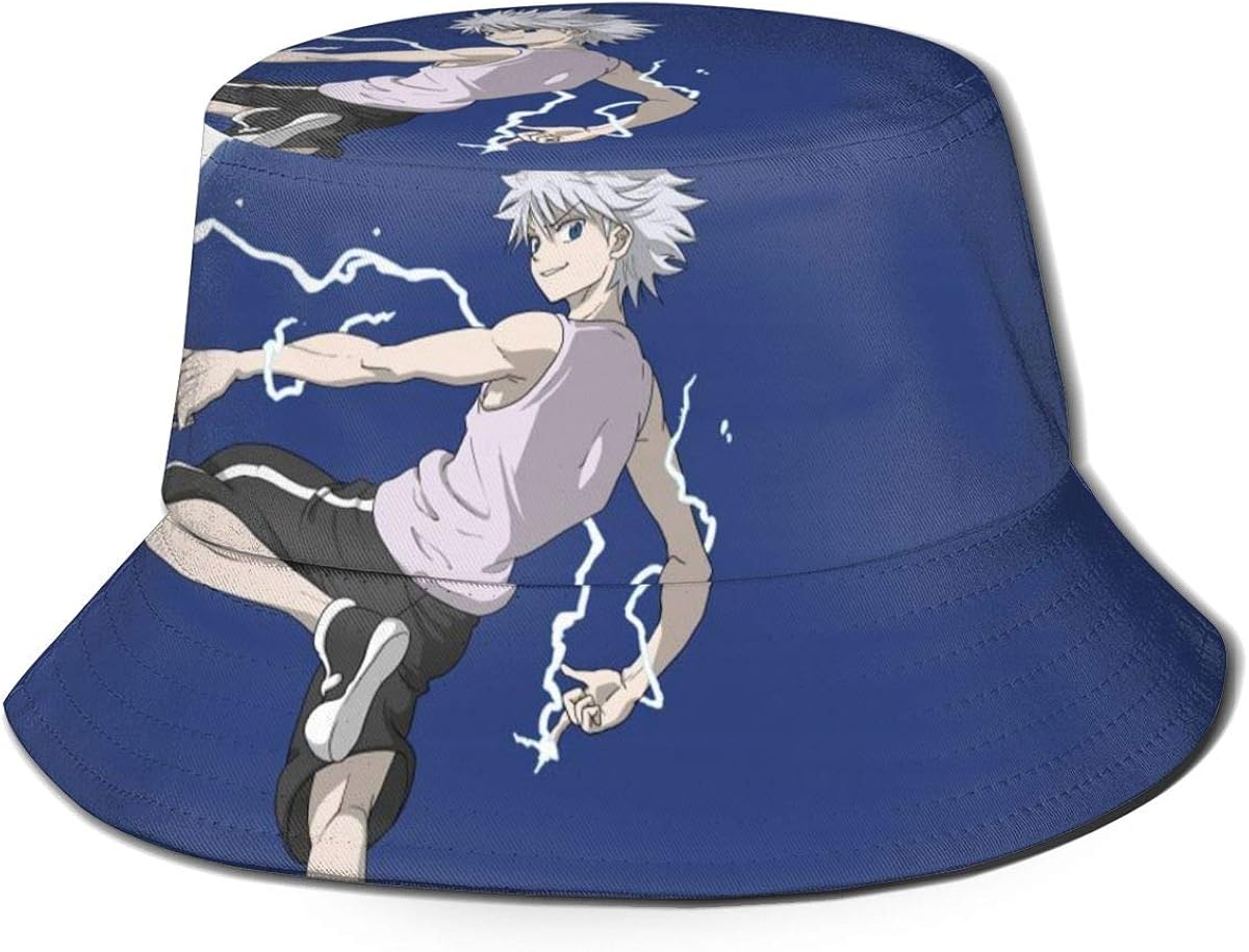 FXNOW Unisex Bucket Cap Hunter Killua Fashion Sun Hat Black at Amazon