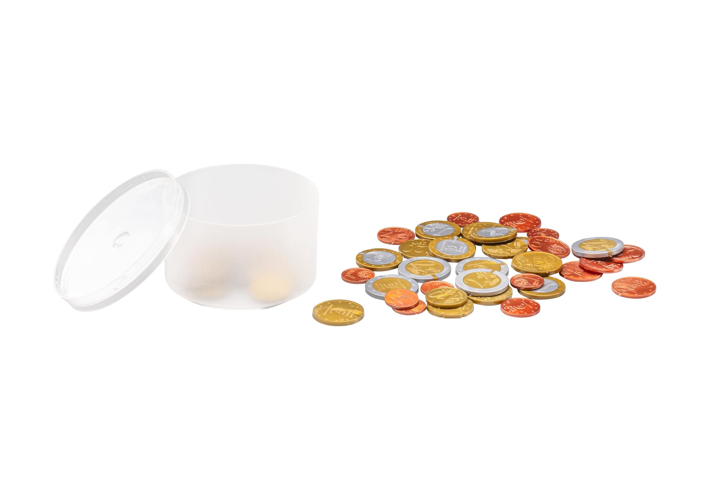 WISSNER® Euro Play Money Coins (45 Pieces) – Educational Money for Children in a Practical Box