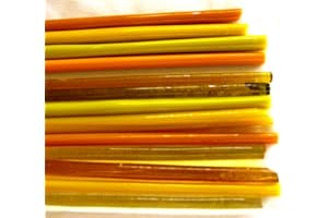 Devardi Glass Homemade Lampwork, Beadmaking Glass Rods, COE 104 Mixed Yellows 1 Lb