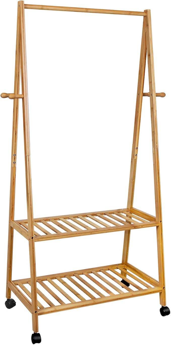 Portant à Vêtements Oldsum Bambou 164 X 99 X 29 Cm Naturel [en