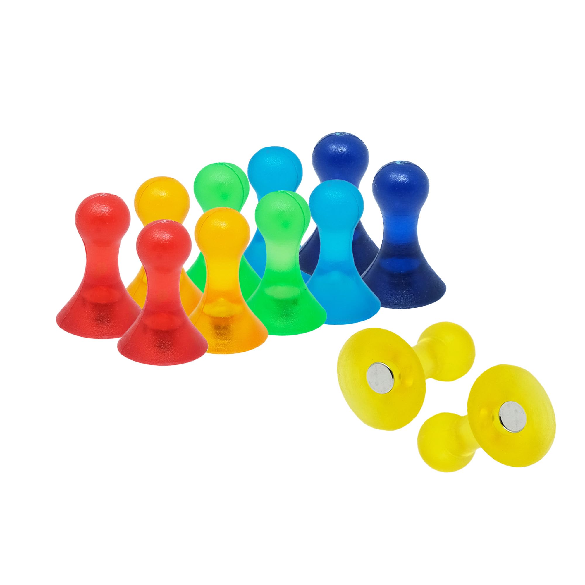 Small Assorted Fruity Coloured Skittle Magnets for Fridge, Whiteboard, Noticeboard, Filing Cabinet - Pack of 12