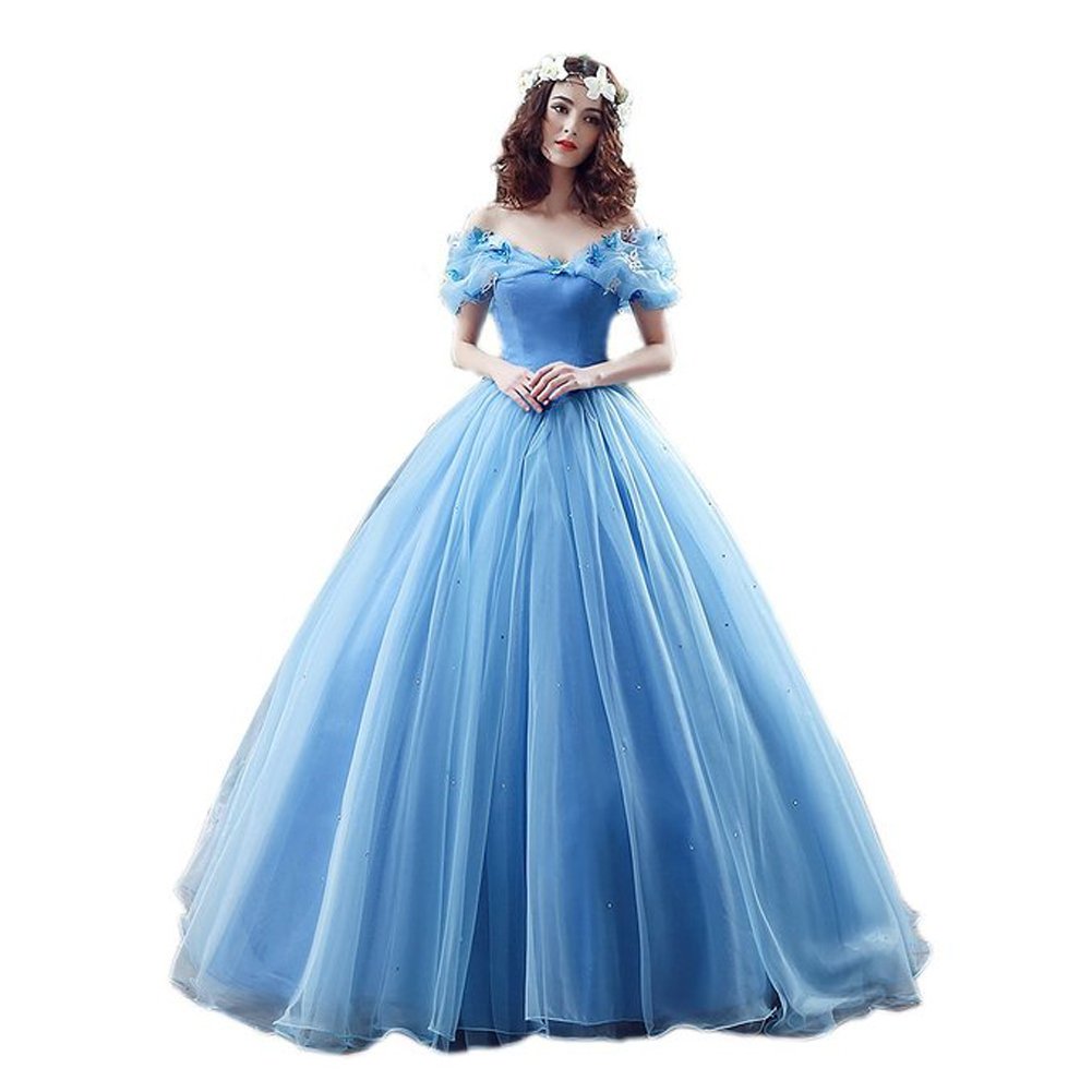 FASHION DRESS Women's Organza Cinderella Dress Long Quinceanera