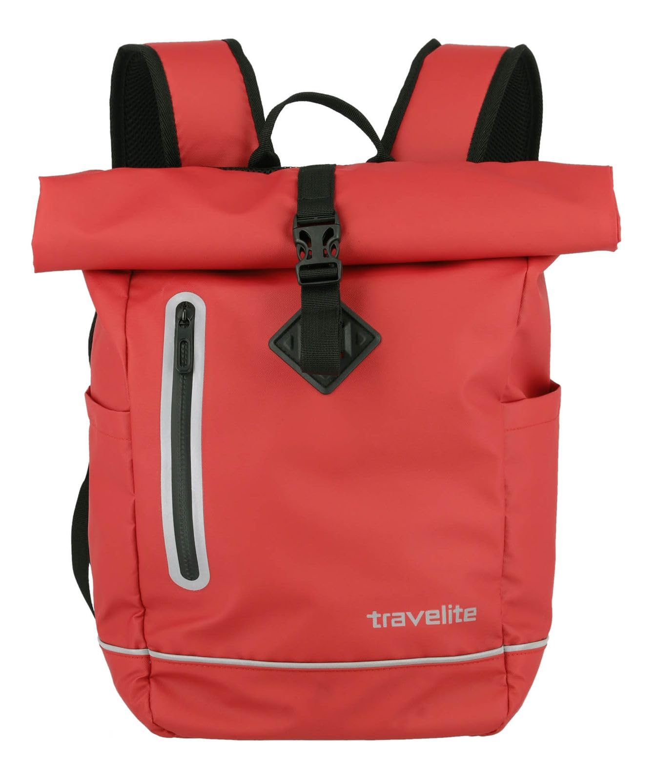 travelite Rolltop backpack waterproof, bike backpack, leisure backpack with roll-top closure & reflectors, BASICS, 48 cm, 19 liters