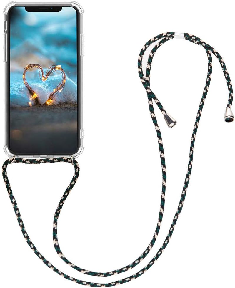 Compatible with iPhone 11 Pro Max Retractable Lanyard Neck Phone Cover Case,Fashion Transparent TPU Protection case Clean Soft Shock Absorption Cover Compatible with iPhone 11 Pro Max 6.5”