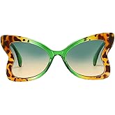 Chicid Trendy Butterfly Sunglasses for Women, 90S Retro Classic Frame Fun Sun Glasses UV400 Protection