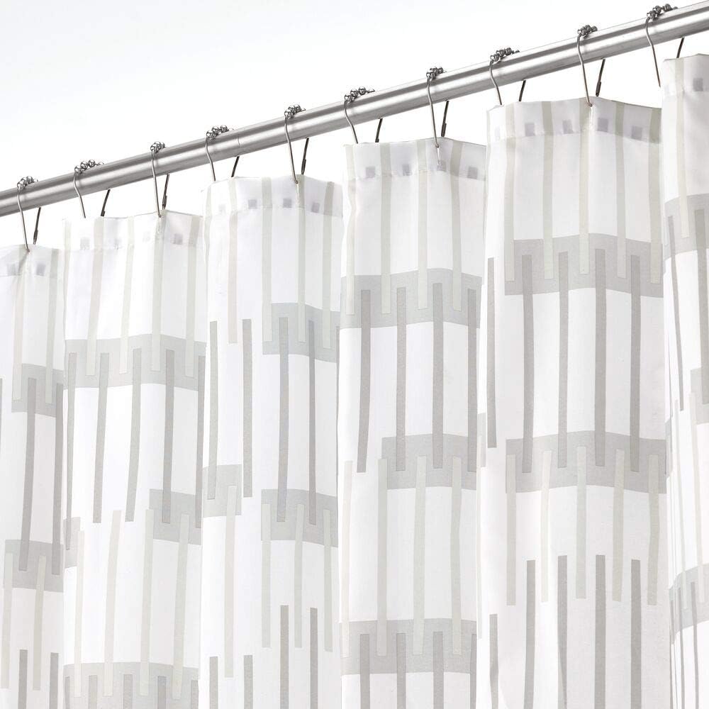 azul y amarillo mDesign Cortina de baño de tela impermeable Accesorio