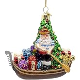 Kurt Adler 4.5" Noble Gems™ Glass Venetian Santa Ornament