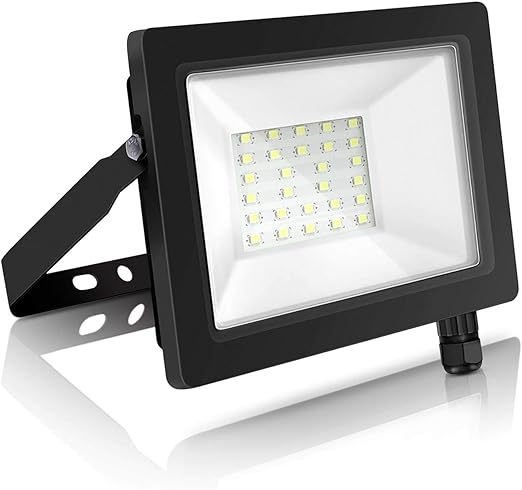 Aigostar Foco Led Exterior 20w,1800LM Foco Proyector Led,IP65 Impermeable Luz de Seguridad,Blanco Frío 6400K Floodlight Led, para Jardín, ...