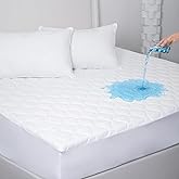 PDXM Waterproof Mattress Protector, Mattress Cover, Soft, Breathable,Noiseless, Deep Pocket 6-18 inches, White for Home Hotel Bedroom,Easy wash (Full)