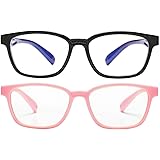 Pro Acme Blue Light Glasses for Kids Boys Girls Clear Computer Gaming TV Glasses Unbreakable Frame