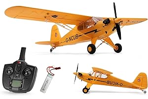 SSCCGYM Large Brushless Remote Control Plane XK A160 RC Aircraft Glider WarII J3 Main Battle Military Aircraft 6-Axis Gyroscope 5-Channel 3D Stunt Somersault Flight 6 AXIS Gyro For Beginners Adults Expert