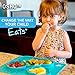 OSHO The Original All-in-One Non Slip Silicone Plate Placemats for Toddlers and Kids, Blue, 6 Months+