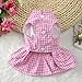Neartime Puppy Clothes, Cute Pet Outfit Dog Apparel Short Skirt Dress (M, Pink)