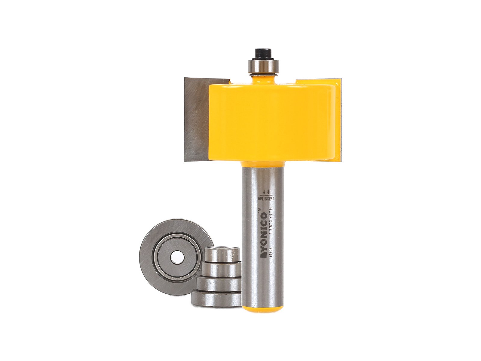 Yonico 14706 Large Rabbet Router Bit & Bearing Set 1/2-Inch Shank