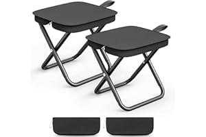 Camping Stool, Portable Folding Stool with Carry Bag, Foldable Seat, Ultralight Camping Stool for Travel Walking Hiking Fishi