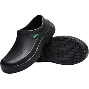CUMNTQ Non Slip Work Shoes Men Women Waterproof Oil Resistant Chef Shoes | Lightweight Comfortable Slip On Kitchen Shoes Clog
