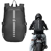 KEMIMOTO Motorcycle Backpack, 40L Motorcycle Backpacks for men, Water-resistant Helmet Bag for Travel, Daily Trips, Office Trips