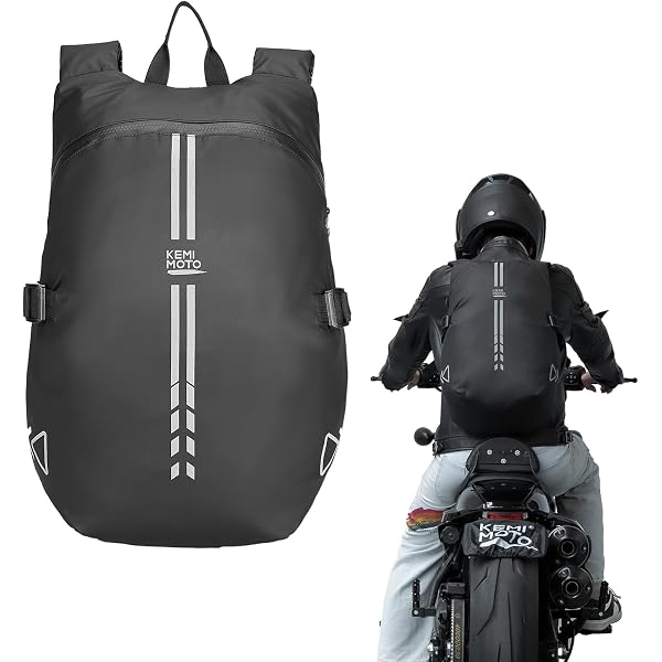 thumbnail image 2 of EYPINS Motorcycle Tail Bag - 900D Oxford Waterproof, 43x29x30cm, Helmet Storage, Reflective Strips, With Shoulder Straps 2 of 9