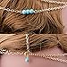 Pandahall 1 Pcs Fashion Women Bohemian Metal Head Chain Forehead Dance Headbands Hair Jewelry, Golden