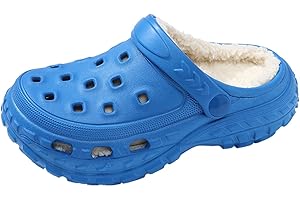 YUKTOPA Kids Fur Lined Clogs Winter Warm Plush House Slippers Home Slippers Slip On Garden Shoes Indoor Outdoor Mules for Boys Girls