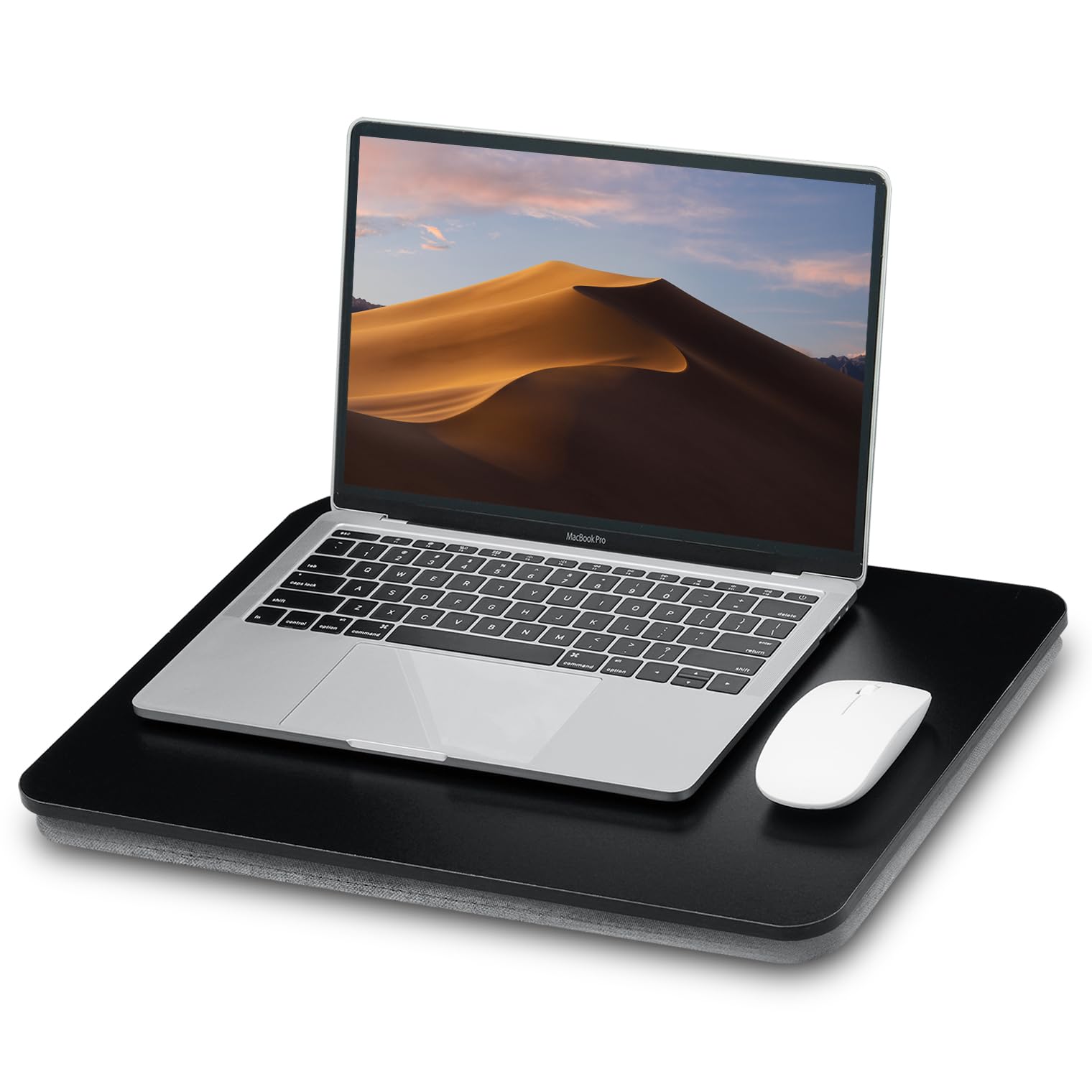 Photo 1 of ZEAPTAC Portable Lap Laptop Desk with Pillow Cushion, Fits up to 15.6 inch Laptop, Lap Stand for Bed & Couch & Carpet, Book Tablet/Drawing Board/Computer Laptop Stand - Black