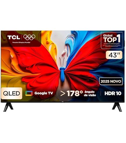 TCL, Smart TV, 40 Polegadas, HD QLED, WiFi, Bluetooth, Google TV