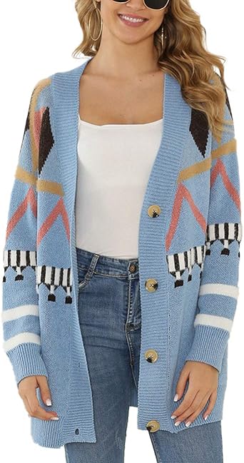 womens printed cardigans