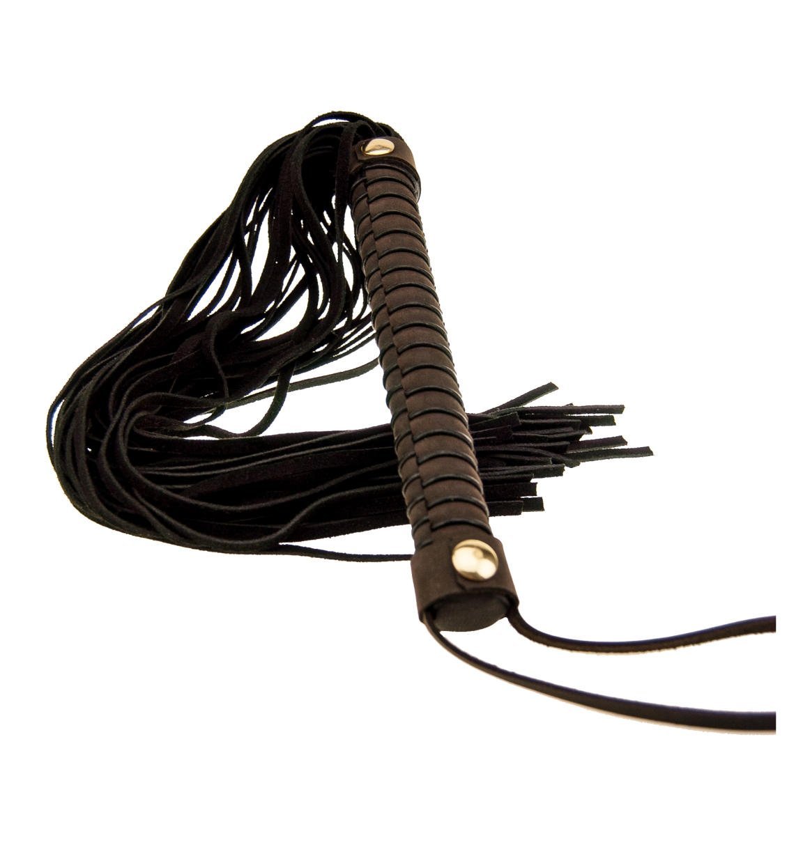 Bound by Loving Joy Nubuck Leather Flogger, Spanking Flogger, Bondage Gear, Brown and Black