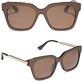 DIFF Bella Square Sunglasses for Women UV400 Protection, Designer Oversized Fashion Trendy glasses includes travel case