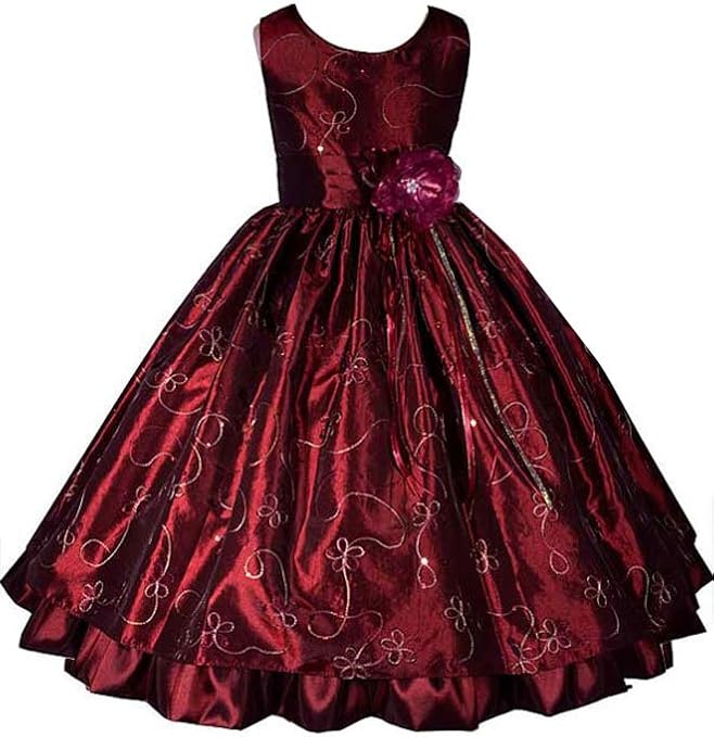 AMJ Dresses Inc Burgundy Fairy Flower Girl Holiday Dress