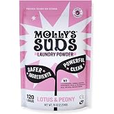 Molly's Suds Original Laundry Detergent Powder | Clean Laundry Detergent Powder for Sensitive Skin | Simple, Effective Ingredients, Stain Fighting | 120 Loads (Lotus &amp; Peony)