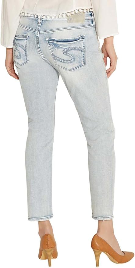 maurices silver boyfriend jeans