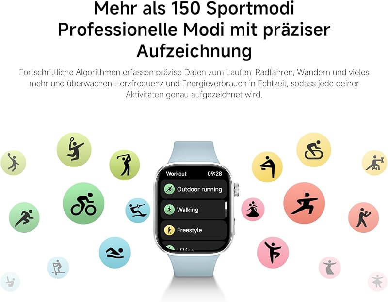 Redmi Watch 6, Smartwatch Damen, 24 Tage Akku, Schwarz