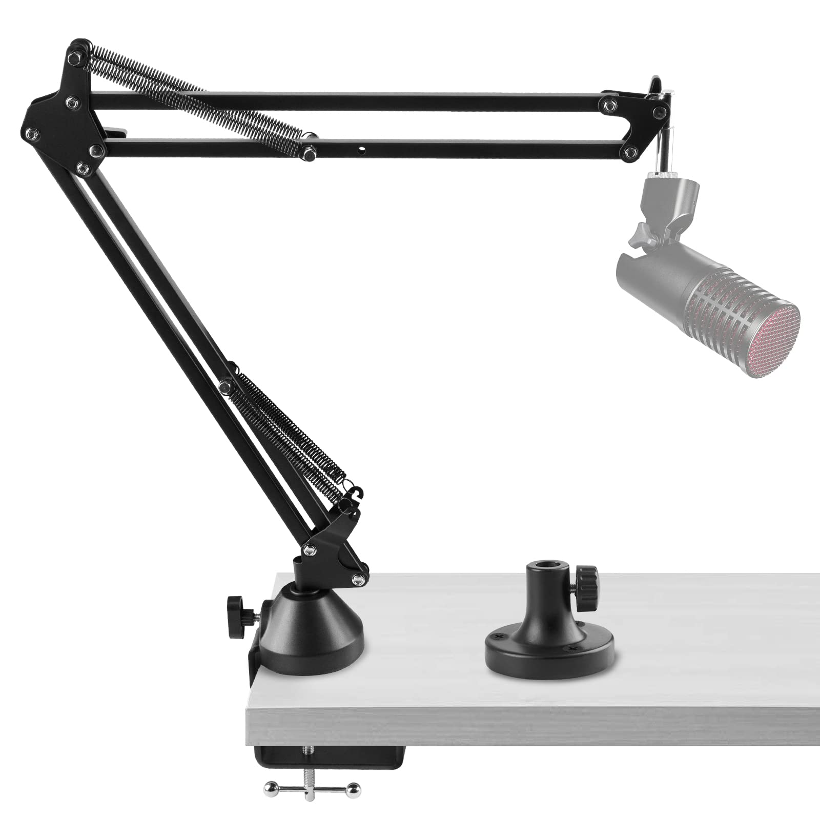 Geekria for Creators Microphone Arm Compatible with sE Electronics Gemini II, SE4400a, T2, X1, Dynacaster, Mic Boom Arm Mount with Table Flange Mount Adapter, Suspension Stand, Desk Holder