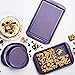 Farberware Nonstick Bakeware Set with Nonstick Cookie Sheet/Baking Sheet, Baking Pan and Cake Pans - 4 Piece, Purple