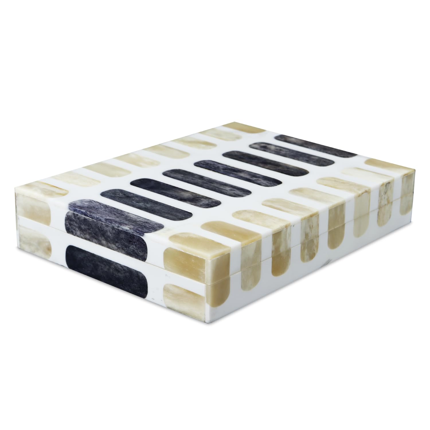 Handicrafts Home Decorative Box 8x6 – Photo Storage Box, Jewelry Organizer, Modern Decorative Storage Box with Lid, Bohemian Table Décor, Vintage Keepsake Box for Shelf or Coffee Table Décor