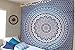 Madhu International Blue Ombre Mandala Tapestry Hippie Cotton Tapestries Psychedelic Indian Traditional Wall Decor Tapestry Bohemian Wall Hangings Queen Size Boho Tapestry For Living Room Dorm Decor