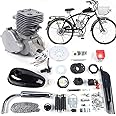YUNLAIGOTOP 100cc Bicycle Engine Kit 2 Stroke Motorized Bicycle Engine Motor Kit Gas Bicycle Engine Conversion Kit with Air-Cooling, Bike Motor Kit Fit for 26"-28" Bikes