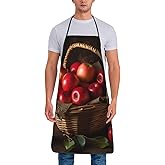 HEBSDFG Roses Flowers Prints Cooking Kitchen Chef Apron Funny Bib Apron Grill Baking Aprons for Women Men