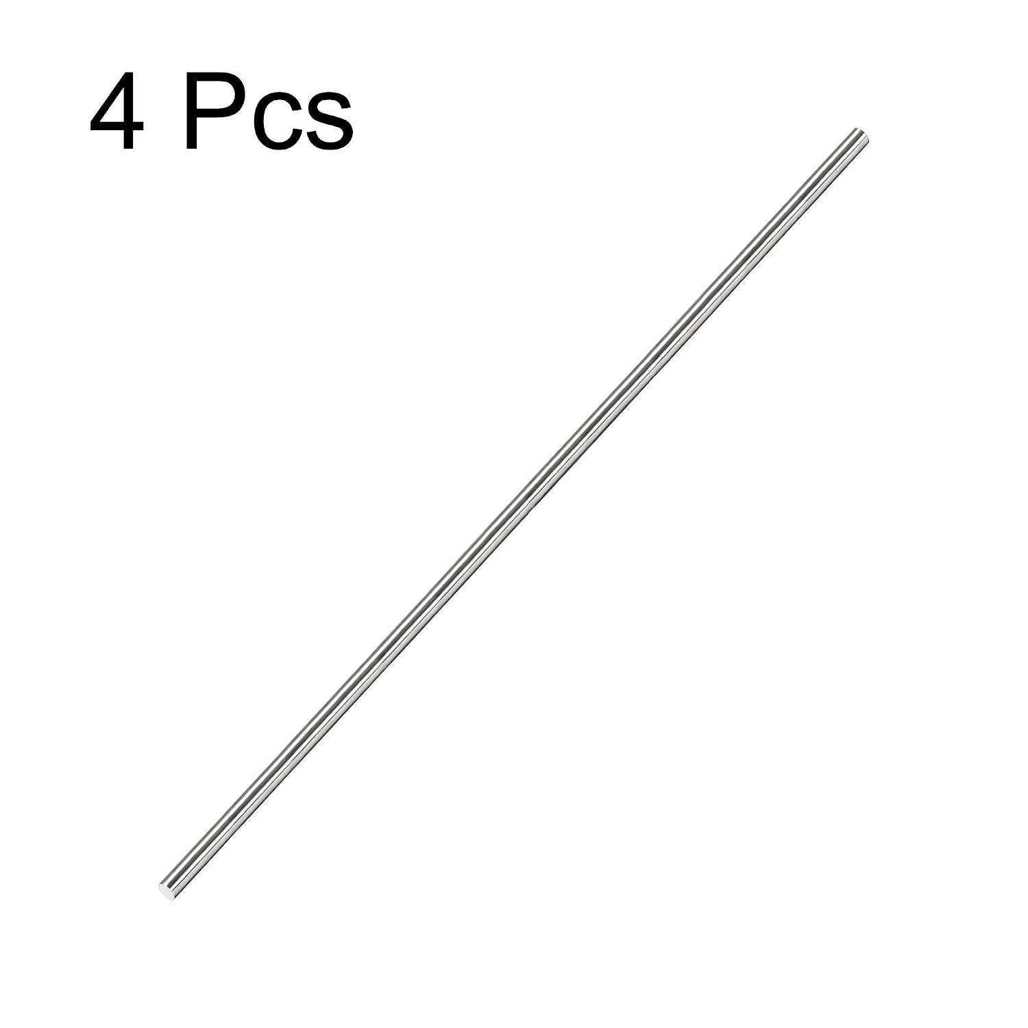 sourcing map 5mm x 350mm 304 Stainless Steel Solid Round Rod for Drift Punches DIY Craft Model Plane Model Ship Model Cars - 4pcs - Image 4