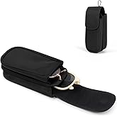 FIROK Double Glasses Case, Portable Soft Eyeglass Case for 2 Storage Anti-scratch Sunglasses Pouch for Women Men